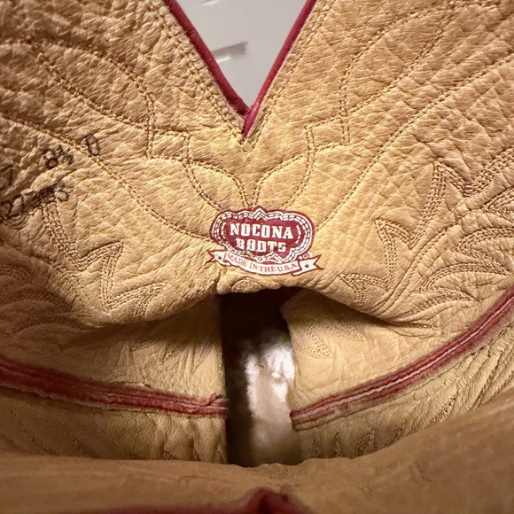 Nocona Red Leather Cowboy Boots - Picture 4 of 5